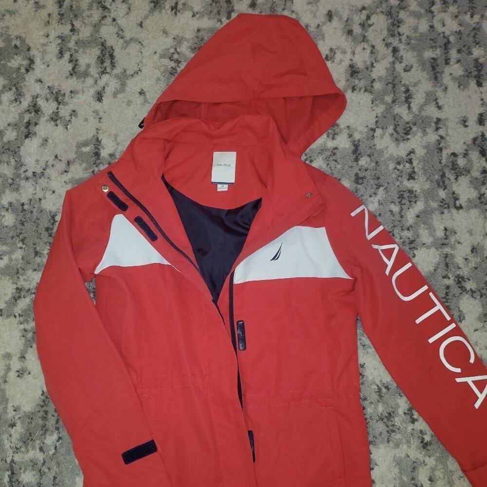 Nautica Zip Up Jacket w/hood || XS like new!